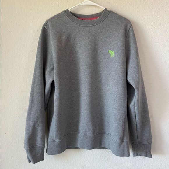 PS PAUL SMITH Sweatshirt Mens XL Grey Zebra Logo Pullover Sweater Preppy - Picture 1 of 7